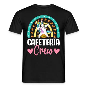 Cafétéria Crew Déjeuner Dame Illustration pour - T-shirt homme - noir - Devant - AI Model Male 178 light (178cm)