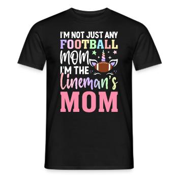 Not just any football mother, but the - Men's T-Shirt - black - Front - AI Model Male 178 light (178cm)