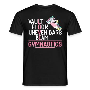 Coffre-fort Sol Barres asymétriques Gymnastique à la poutre - T-shirt homme - noir - Devant - AI Model Male 178 light (178cm)