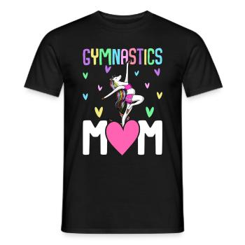 Gymnastique Maman Femmes Gymnastique Cartwheel Turner - T-shirt homme - noir - Devant - AI Model Male 178 light (178cm)