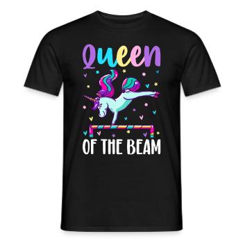 Queen Of The Beam Gymnastics Cartwheel Gymnast - Men's T-Shirt - black - Front - AI Model Male 178 light (178cm)