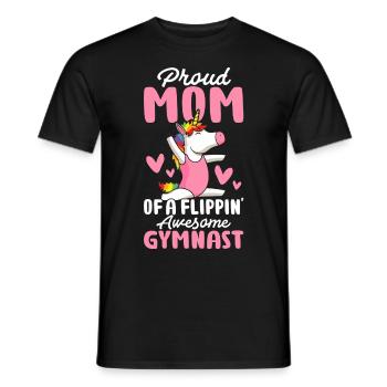 Maman d’une gymnaste géniale Maman - T-shirt homme - noir - Devant - AI Model Male 178 light (178cm)