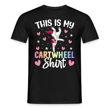 C’est ma chemise de roue de gymnastique fille gymnaste - T-shirt homme - noir - Devant - AI Model Male 178 light (178cm)