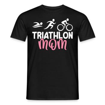 Triathlon Mom Triathletes Tri-Athletes - Men's T-Shirt - black - Front - AI Model Male 178 light (178cm)