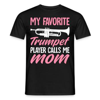 Mein Lieblingstrompeter nennt mich Mama Band - Männer T-Shirt - Schwarz - Vorne - AI Model Male 178 light (178cm)