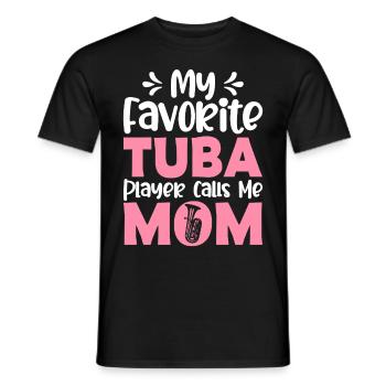 Mein Lieblingstubaspieler nennt mich Mama - Männer T-Shirt - Schwarz - Vorne - AI Model Male 178 light (178cm)