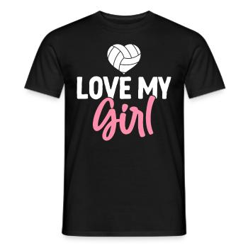 Volleyball Mom Love My Girl - Männer T-Shirt - Schwarz - Vorne - AI Model Male 178 light (178cm)