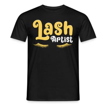 Eyelash Artist Eyelash Lover - Men's T-Shirt - black - Front - AI Model Male 178 light (178cm)