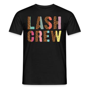 Lash Crew Wimpernkünstlerin Wimpernliebhaberin - Männer T-Shirt - Schwarz - Vorne - AI Model Male 178 light (178cm)