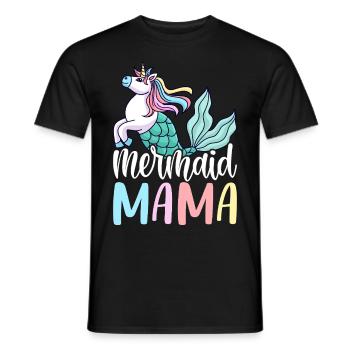 Sirène Mama Sirène Maman Conception graphique pour - T-shirt homme - noir - Devant - AI Model Male 178 light (178cm)