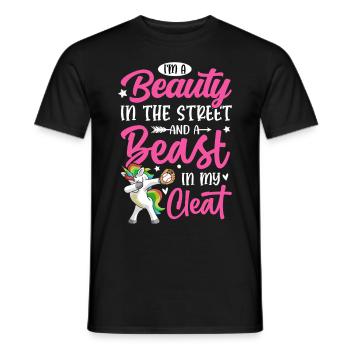 Softball Girl Beauty In The Street And Beast In My - Men's T-Shirt - black - Front - AI Model Male 178 light (178cm)