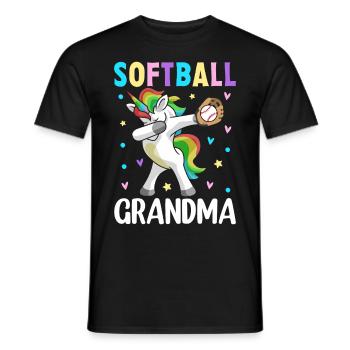 Softball Grandma Female Softball Player Graphic - Men's T-Shirt - black - Front - AI Model Male 178 light (178cm)