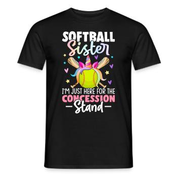 Softball-Schwester für die Konzession Stand - Männer T-Shirt - Schwarz - Vorne - AI Model Male 178 light (178cm)