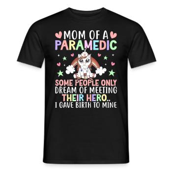 Maman d’une ambulancière urgente médicale - T-shirt homme - noir - Devant - AI Model Male 178 light (178cm)