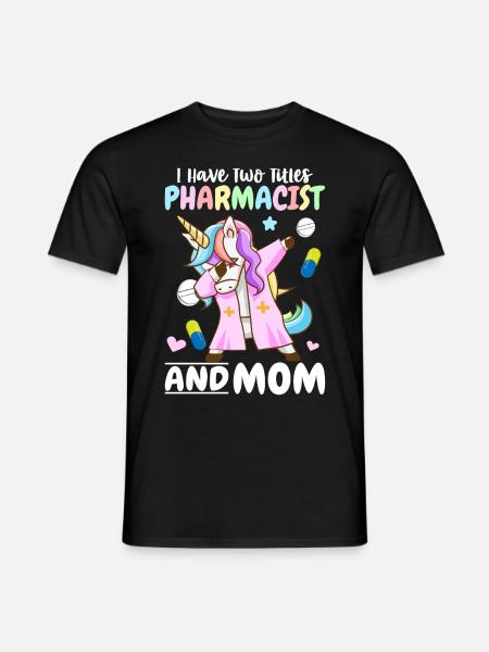 Apothekerin und Mutter Apothekerin Apothekerin - T-shirt herr - svart