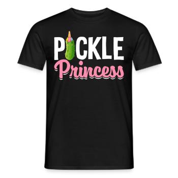 Pickle Princess Pickle Girl Cucumber Graphique pour - T-shirt homme - noir - Devant - AI Model Male 178 light (178cm)