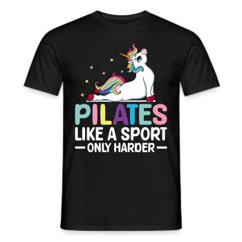 Pilates wie ein Sport, nur härter Pilates-Trainer - Männer T-Shirt - Schwarz - Vorne - AI Model Male 178 light (178cm)
