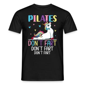 Pilates Don't Fart Funny Pilates Instructor Yoga - Männer T-Shirt - Schwarz - Vorne - AI Model Male 178 light (178cm)