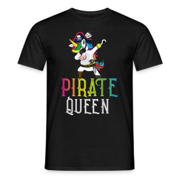 Reine des Pirates Femme Capitaine Crâne de Pirate - T-shirt homme - noir - Devant - AI Model Male 178 light (178cm)