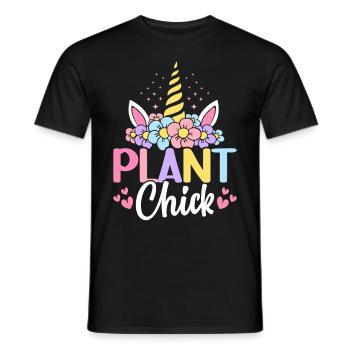Plant Chick Pflanzenbasierte Ernährung Vegetarisch - Männer T-Shirt - Schwarz - Vorne - AI Model Male 178 light (178cm)