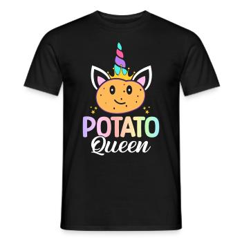 Kartoffelkönigin Weibliche Kartoffel-Liebhaberin - Männer T-Shirt - Schwarz - Vorne - AI Model Male 178 light (178cm)