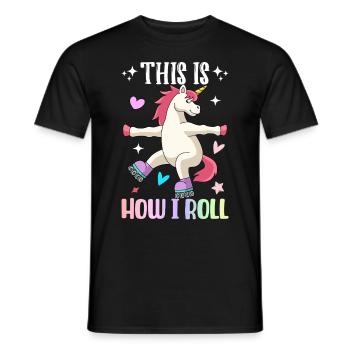 This Is How I Rollerskater Inline Skate - Men's T-Shirt - black - Front - AI Model Male 178 light (178cm)