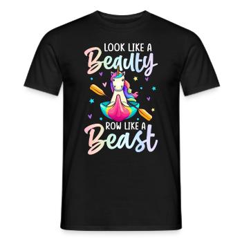 Look Like A Beauty Row Like A Beast Rowing Lover - Men's T-Shirt - black - Front - AI Model Male 178 light (178cm)
