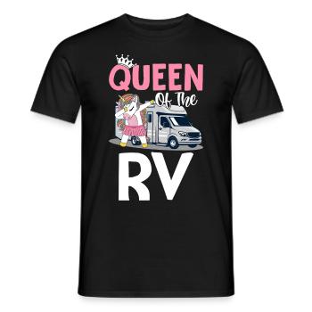 Reine Du Rv Camping Fille Campeur - T-shirt homme - noir - Devant - AI Model Male 178 light (178cm)