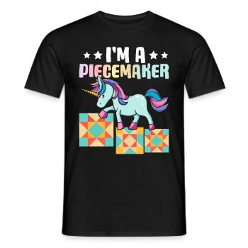 Quilt Lover Knitting Sewing Girl I'm A Piecemaker - Männer T-Shirt - Schwarz - Vorne - AI Model Male 178 light (178cm)