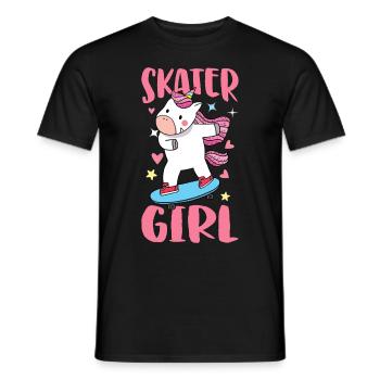 patineuse fille skateur femme skateur fille - T-shirt homme - noir - Devant - AI Model Male 178 light (178cm)