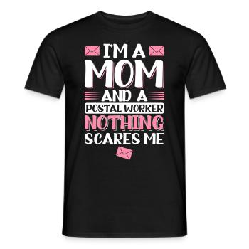 Mom and postal workers Postal workers - Men's T-Shirt - black - Front - AI Model Male 178 light (178cm)