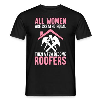 A few become roofers - Men's T-Shirt - black - Front - AI Model Male 178 light (178cm)