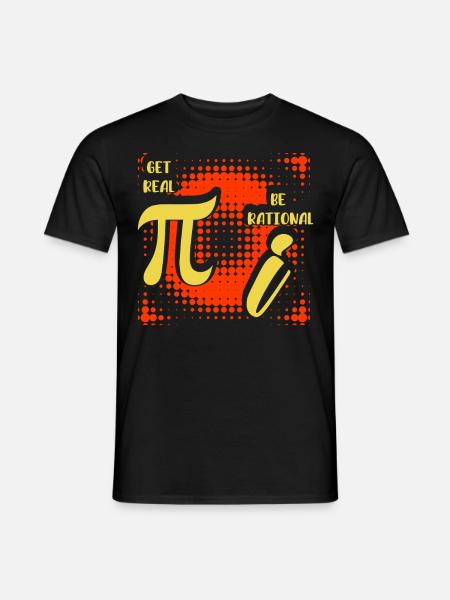 Humour mathématique – Pi vs. nombre imaginaire - T-shirt homme - noir