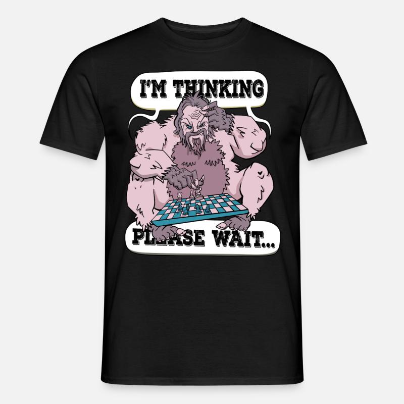 I'm thinking please wait Chess - Men's T-shirt - black