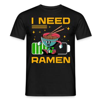 Ich brauche Ramen - Männer T-Shirt - Schwarz - Vorne - AI Model Male 178 light (178cm)