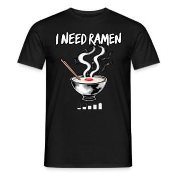 Ich brauche Ramen - Männer T-Shirt - Schwarz - Vorne - AI Model Male 178 light (178cm)