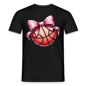 Coquette Bogen Basketball Spieler Mütter Tag Rosa - Männer T-Shirt - Schwarz - Vorne - AI Model Male 178 light (178cm)