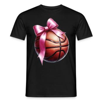 Coquette Bogen Basketball Spieler Mütter Tag Rosa - Männer T-Shirt - Schwarz - Vorne - AI Model Male 178 light (178cm)