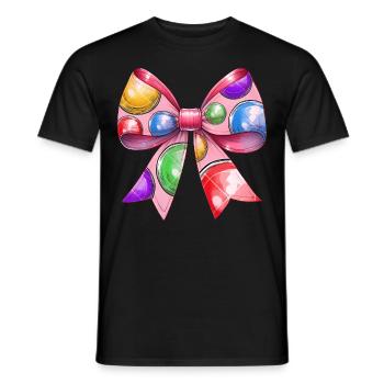 Coquette Bogen Boccia-Kugel Mütter Tag Bocci Band - Männer T-Shirt - Schwarz - Vorne - AI Model Male 178 light (178cm)