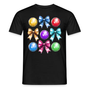 Coquette Bogen Boccia-Kugel Mütter Tag Bocci Band - Männer T-Shirt - Schwarz - Vorne - AI Model Male 178 light (178cm)