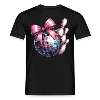 Coquette Bowlingkugel Pins Kariert Disco - Männer T-Shirt - Schwarz - Vorne - AI Model Male 178 light (178cm)
