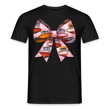 Coquette Bow Boating Capitaine Boater Ribbon - T-shirt homme - noir - Devant - AI Model Male 178 light (178cm)