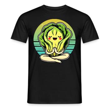 Salat Romaine Calm – Lustiger Salat - Männer T-Shirt - Schwarz - Vorne - AI Model Male 178 light (178cm)