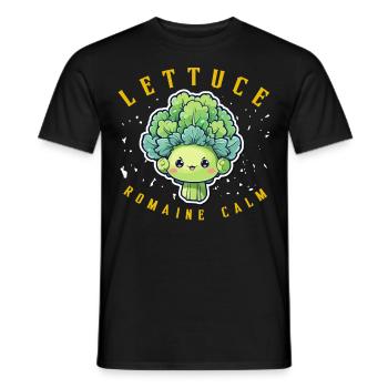 Salat Romaine Calm – Lustiger Salat - Männer T-Shirt - Schwarz - Vorne - AI Model Male 178 light (178cm)