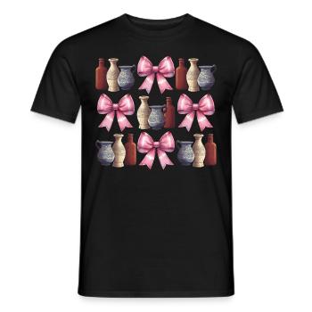 Coquette Bogen Archäologe Archäologie Vasen - Männer T-Shirt - Schwarz - Vorne - AI Model Male 178 light (178cm)
