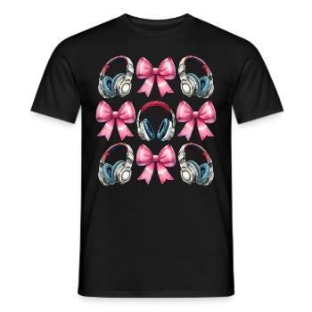 Coquette Bow Sound Engineer Sound Engineer - Men's T-Shirt - black - Front - AI Model Male 178 light (178cm)