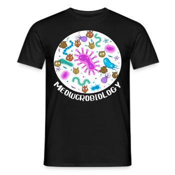 Miaoucrobiologie - T-shirt homme - noir - Devant - AI Model Male 178 light (178cm)