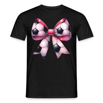 Coquette Bogen Fußball Spieler Mütter Tag rosa - Männer T-Shirt - Schwarz - Vorne - AI Model Male 178 light (178cm)