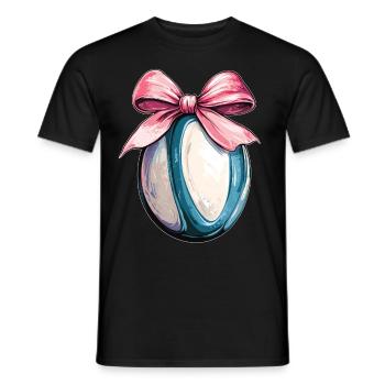 Coquette Bogen Rugby-Spieler Mütter Tag rosa - Männer T-Shirt - Schwarz - Vorne - AI Model Male 178 light (178cm)