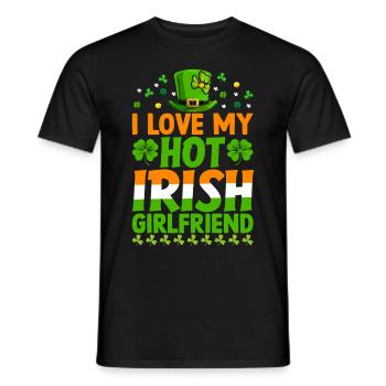Ich liebe meine heiße irische Freundin - Männer T-Shirt - Schwarz - Vorne - AI Model Male 178 light (178cm)